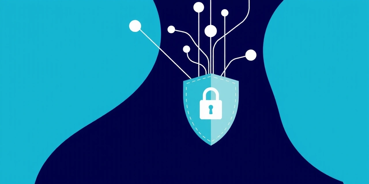 Ilustrație a unui formular de colectare a datelor cu simboluri de date și confidențialitate